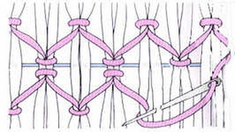 غرزة عش النمل والسموكس مع الباترون 406989smocking_diamond_stitch